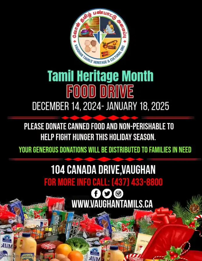 Tamil Heritage Month Food Drive